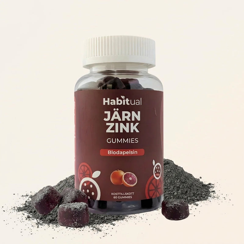 Zink- och järnkristaller – aktiva ingredienser i våra järn + zink gummies