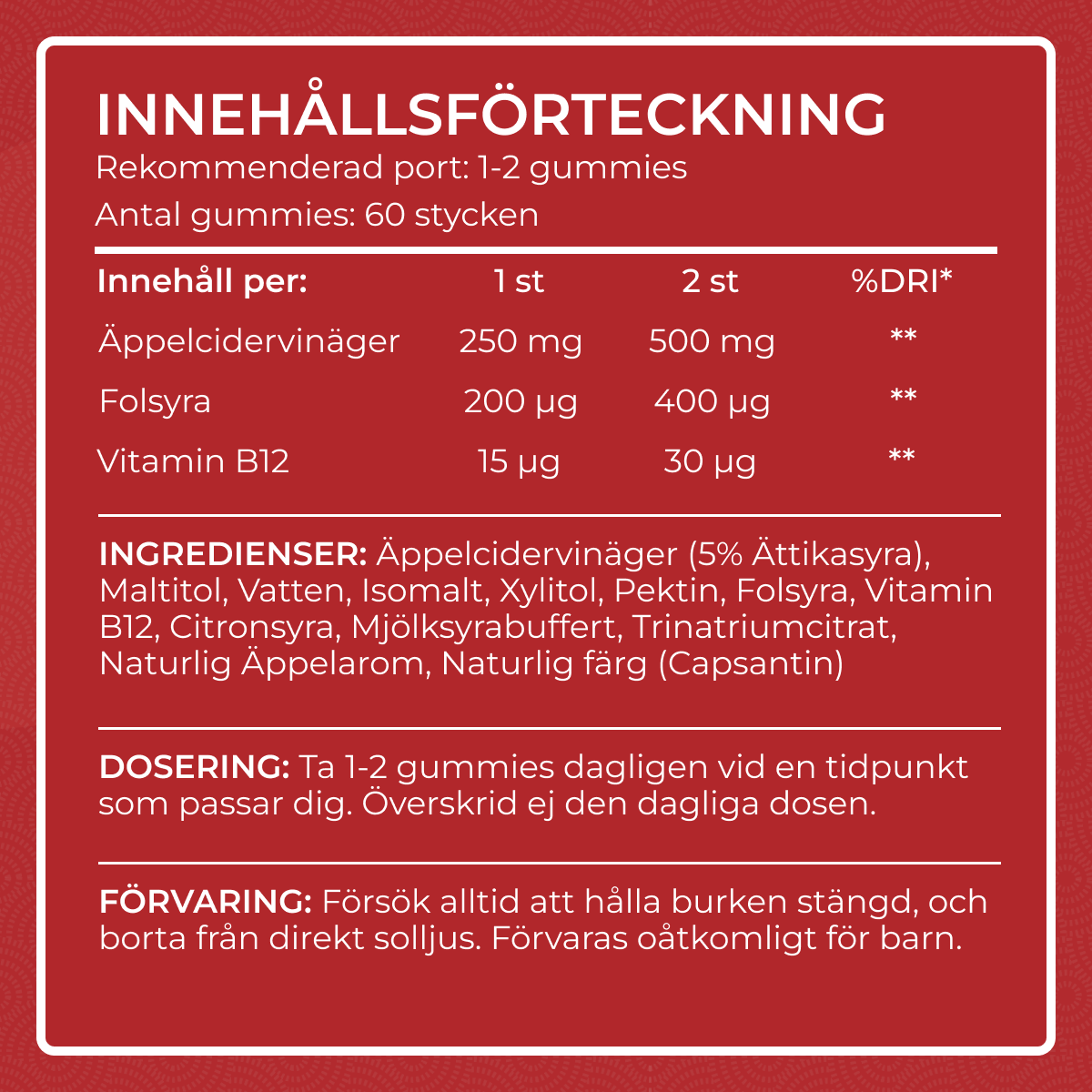 Äppelcidervinäger Gummies: ACV i Godisform