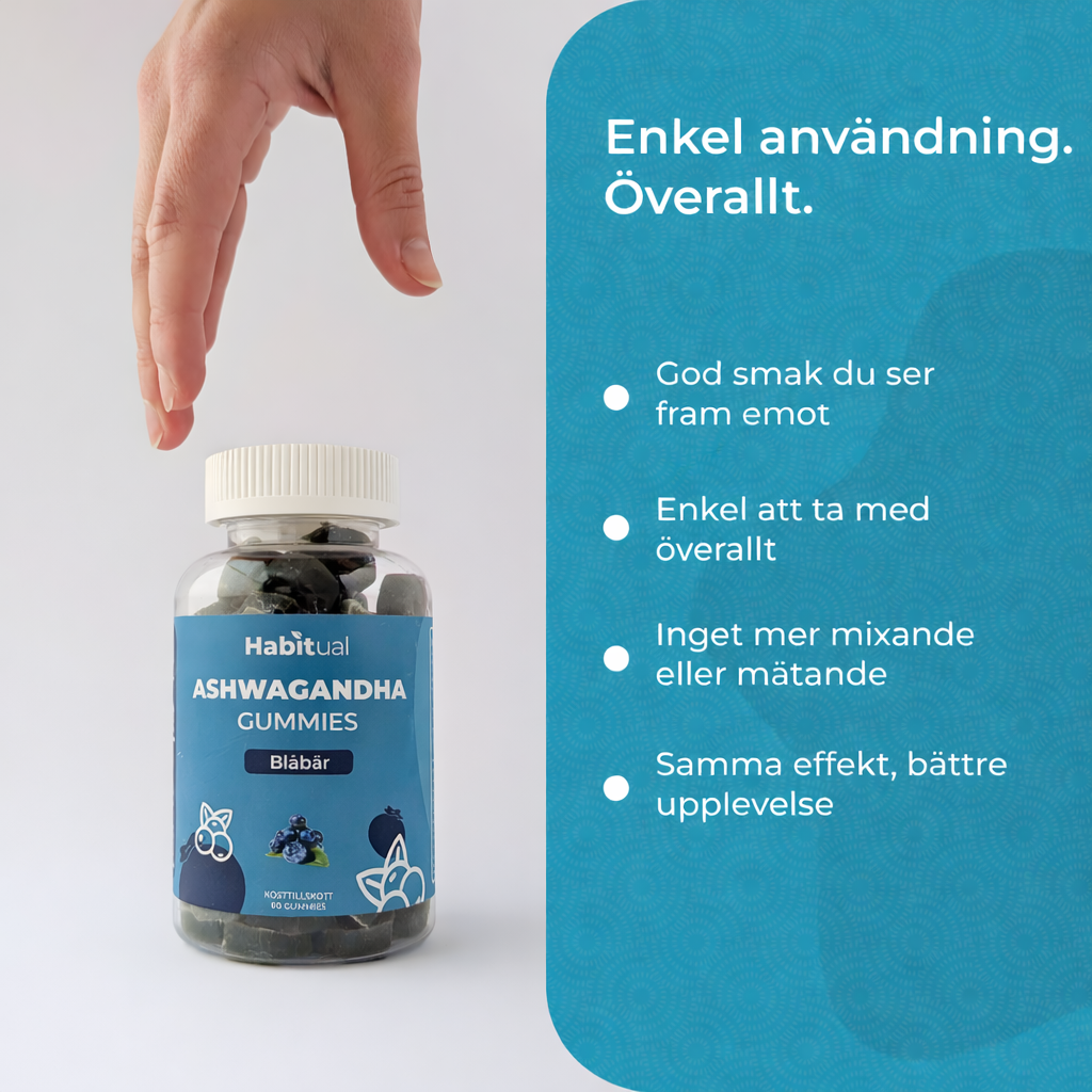Ashwagandha Gummies: Rotextrakt Ashwagandha i Godisform