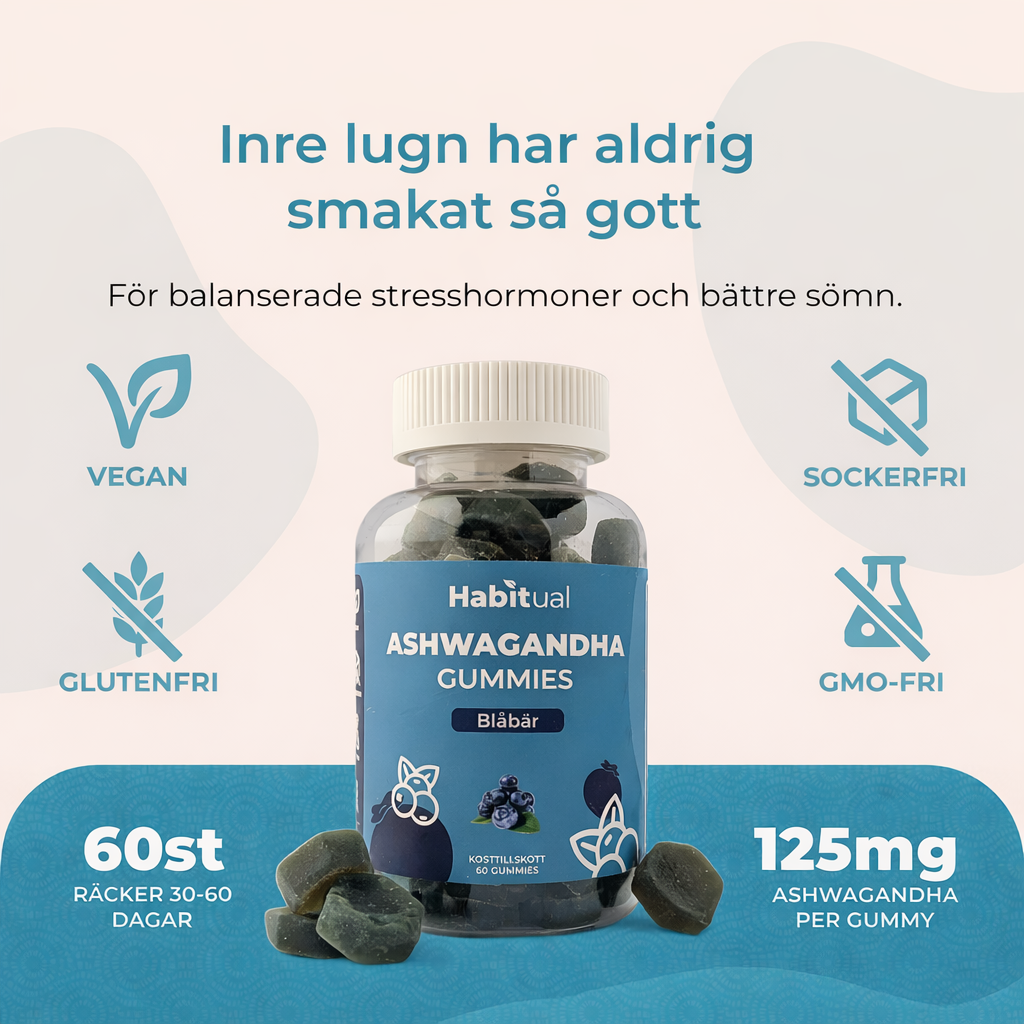 Ashwagandha Gummies: Rotextrakt Ashwagandha i Godisform