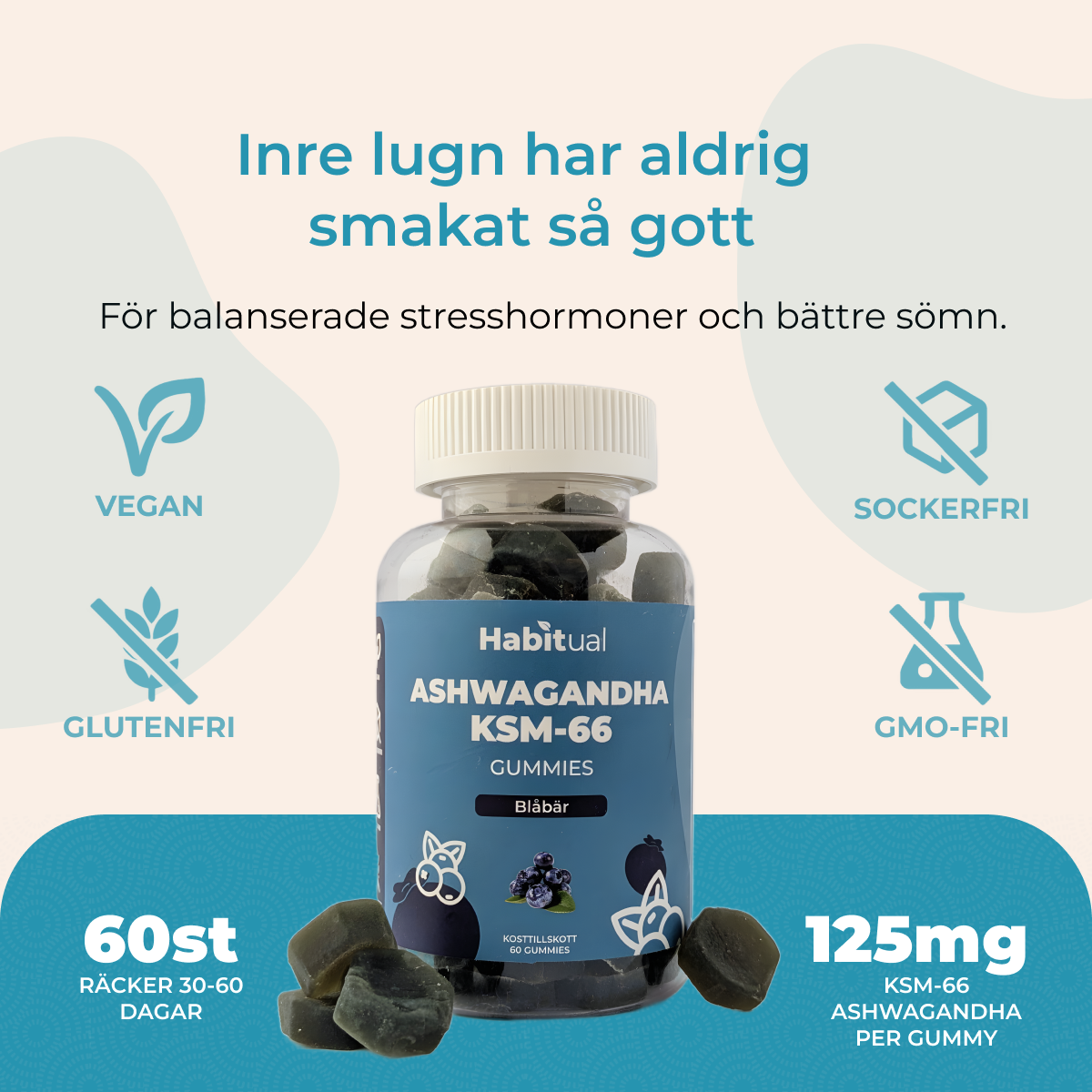 Ashwagandha Gummies: KSM-66 Ashwagandha i Godisform