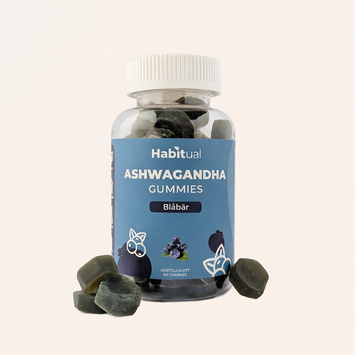 Habitual Ashwagandha Gummies blåbär – 60 st 125mg ashwagandha rotextrakt