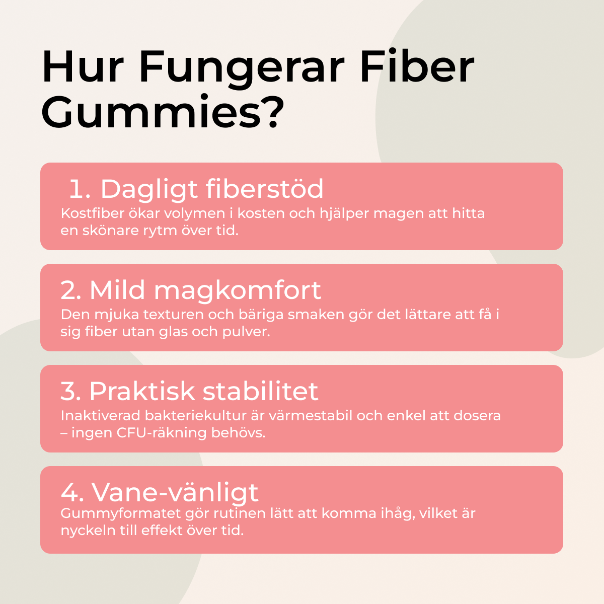 Fiber Gummies med Mjölksyrebakterier