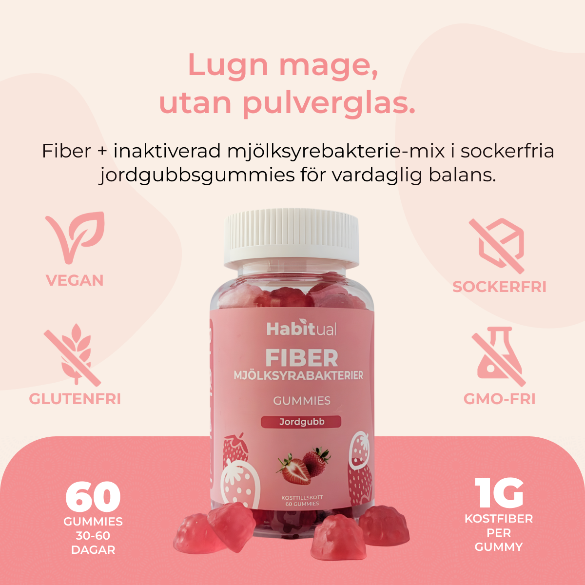 Fiber Gummies med Mjölksyrebakterier