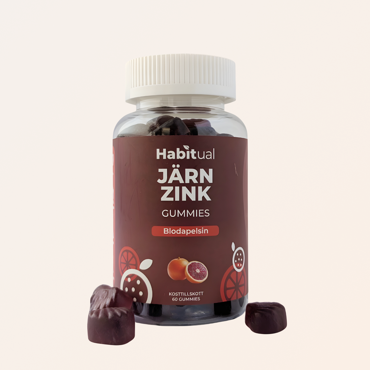 Zink & Järn Gummies med smak av Blodapelsin
