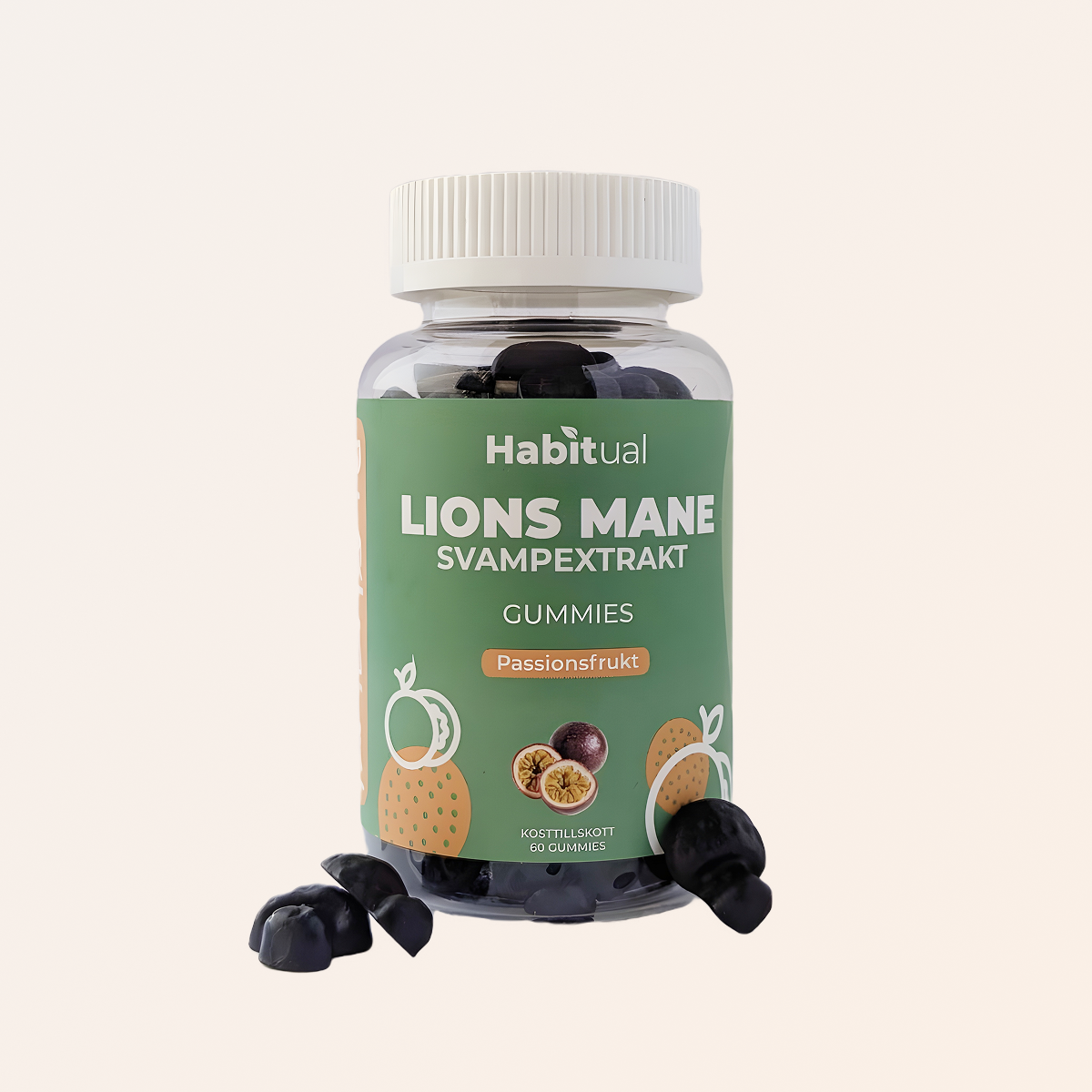 Lion’s Mane Gummies med smak av Passionsfrukt