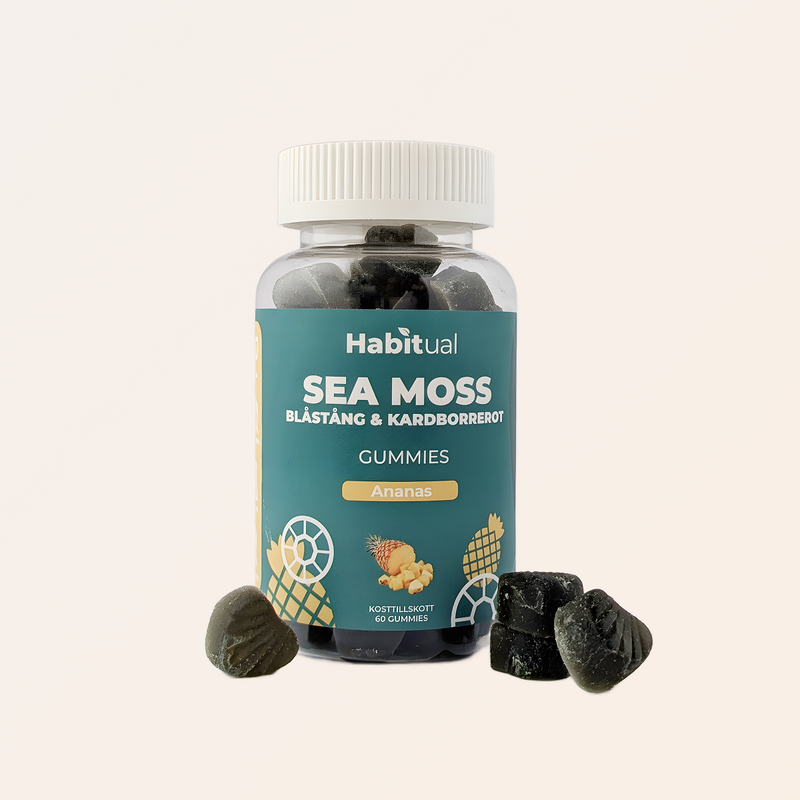 Habitual Sea Moss Gummies ananas – blåstång kardborrerot 60 st 500mg per portion