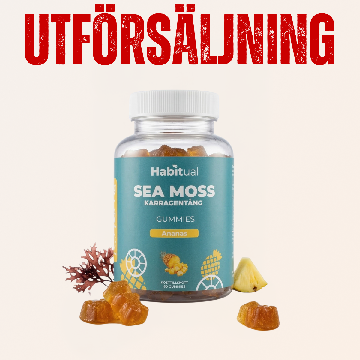 (UTFÖRSÄLJNING) Sea Moss Gummies: Havsmossa i Godisform