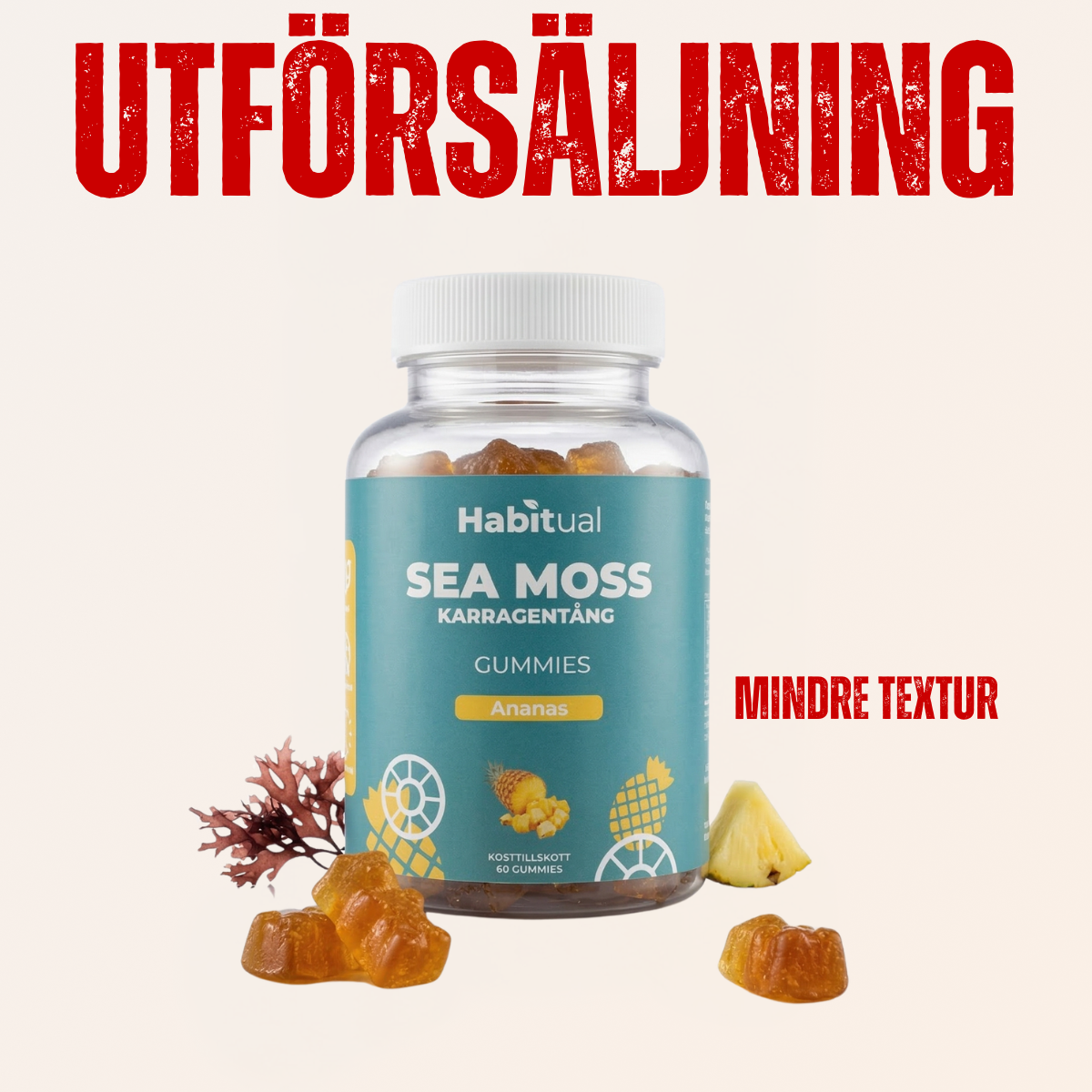 (UTFÖRSÄLJNING) Sea Moss Gummies: Havsmossa i Godisform