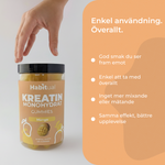 Enkel användning av Kreatin Monohydrat Gummies Mango — smidig daglig kreatindos utan shaker eller pulver