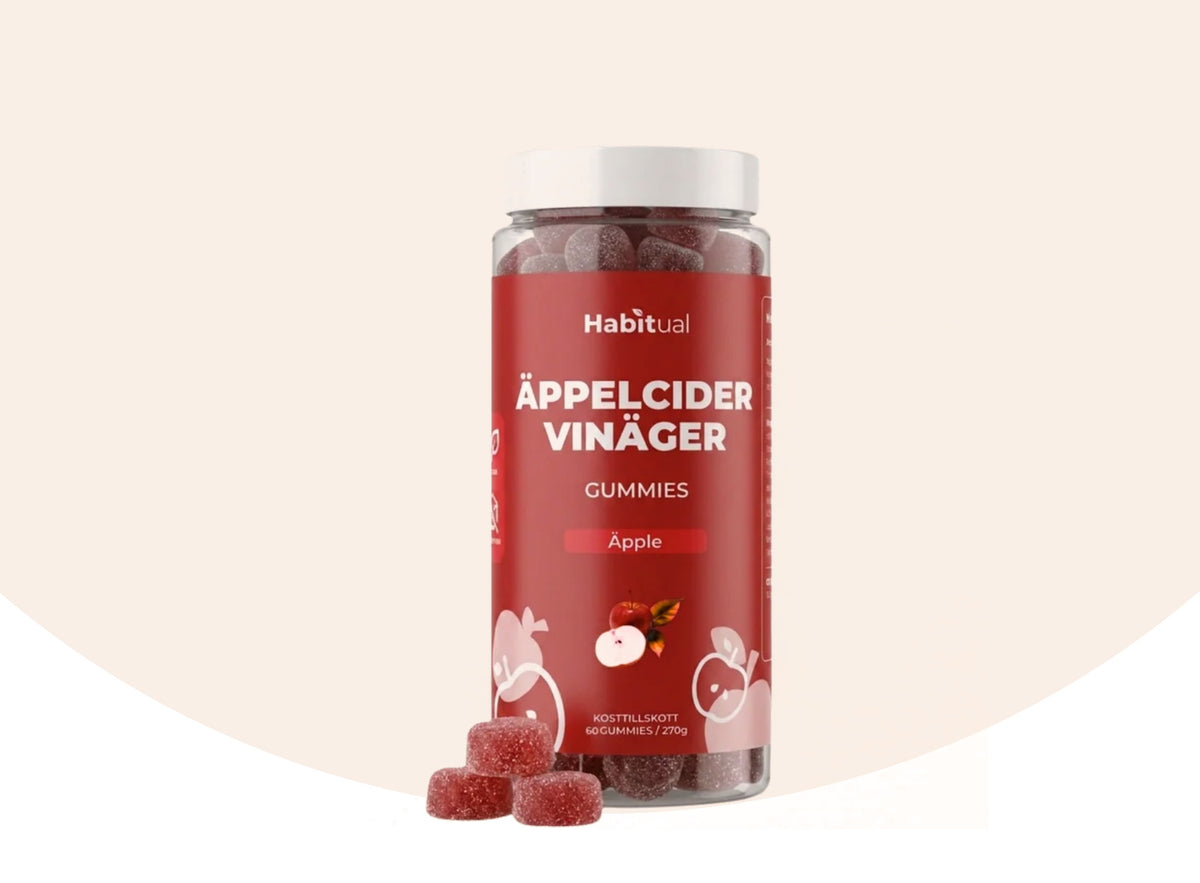 Habitual Äppelcidervinäger Gummies i vår nya förpackning