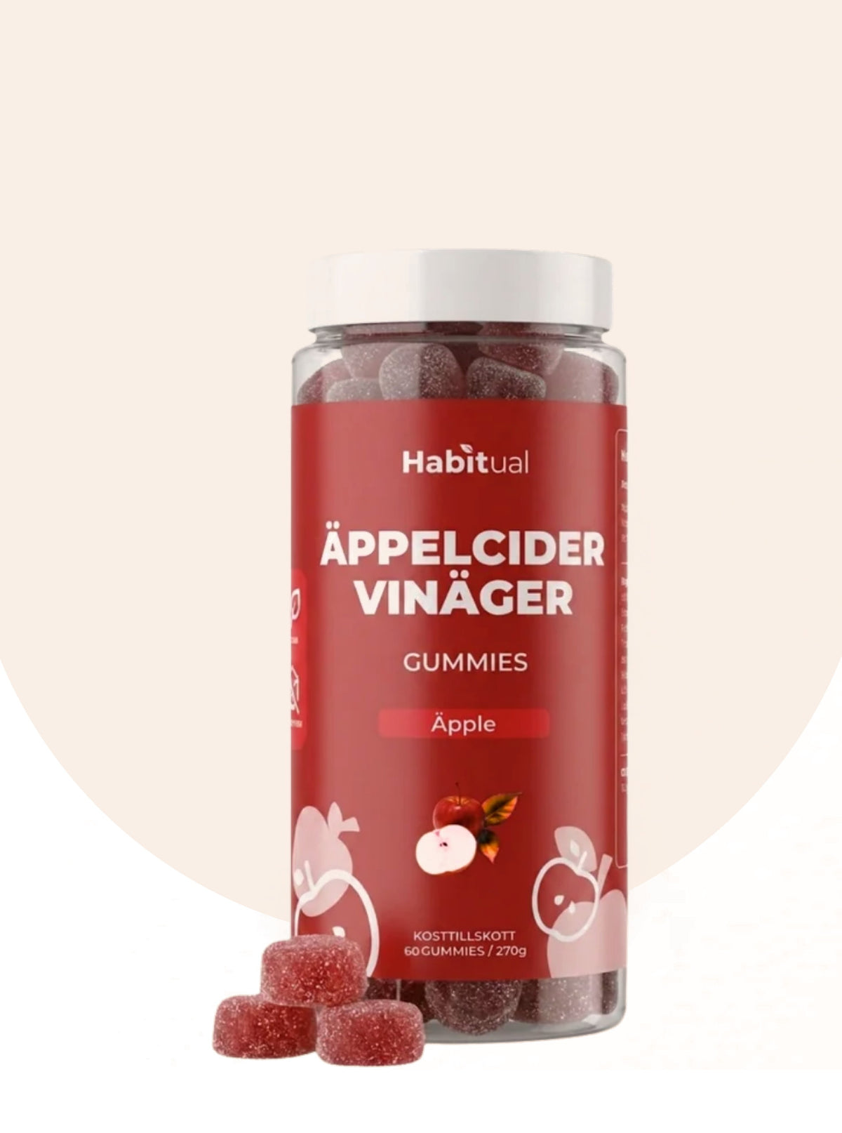 Habitual Äppelcidervinäger Gummies i vår nya förpackning
